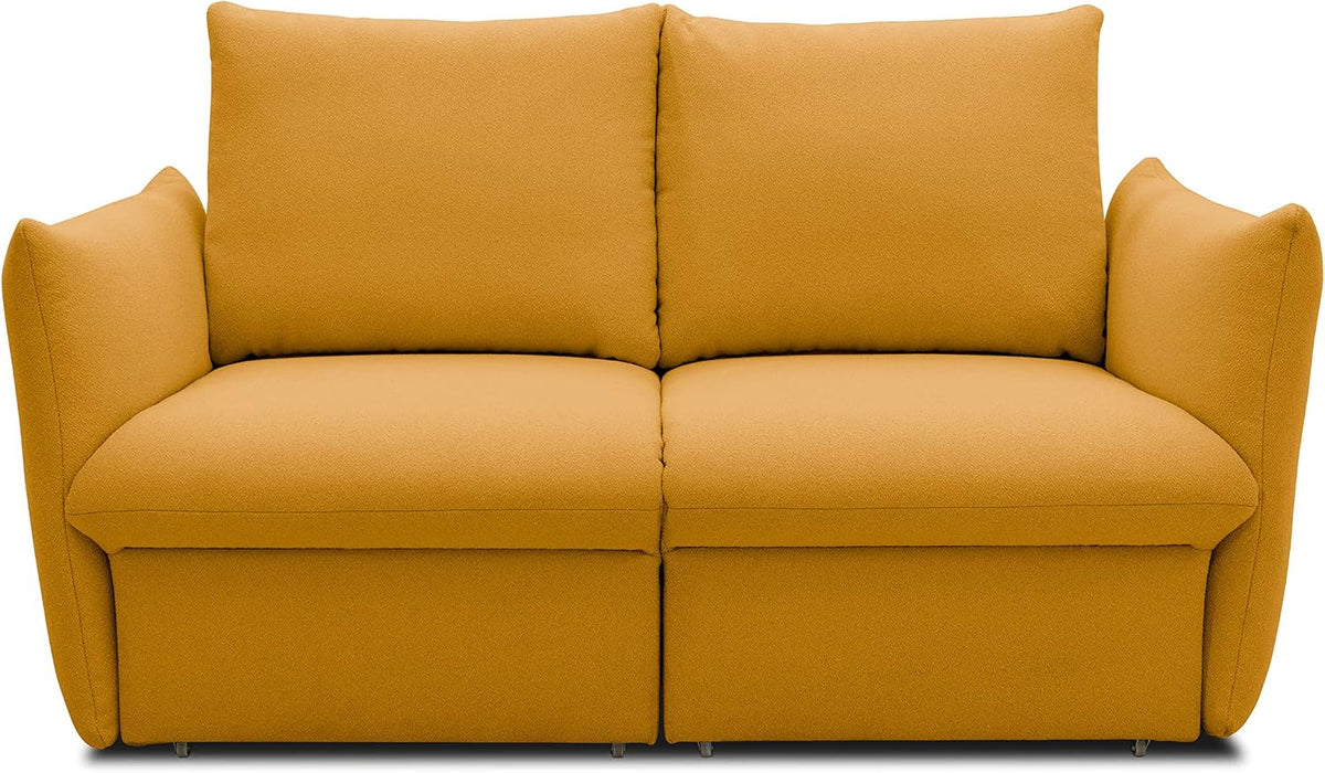 Sofa DOMO. collection, 180 x 97 x 100 cm, Mango, Cloud Box, 2 Sitzer mit Schlaffunktion und Boxspringfederung, 2er Couch mit Bettauszug