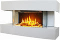 Chemin'Arte Elektrokamin, 2000 W, Weiss, Wandkamin Elektrisch - Lounge medium mit heizung - - Kam