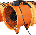ALIKKA Staubsauger, 5 m, Weiss, Tragbares industrielles Absauggebläse, gewerblicher Abluftventilator, geräuscharmer Ventilator mit Kanalschlauch