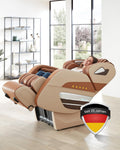 WELCON Massagestühle, Beige/Braun, Dynamite Massagesessel elektrisch Beige-Braun, Luxus Massagestuhl mit Shiatsu Ganzkörpermassage