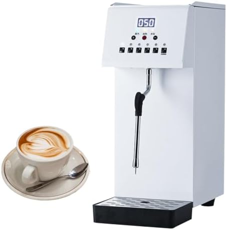 AYCDL Milchaufschäumer, Silber, Gewerblicher Dampfgarer, 6-Liter-Edelstahl-Espressomaschine, Geeignet Für Konditoreien Und Hotels