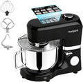 SeaSpark Knet- & Rührmaschinen, 5,5 L, 1100 W, Schwarz, Küchenmaschine, Knetmaschine, multifunktionale Küchenmaschinen mit Display