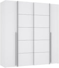 Kleiderschrank möbelando, 270,3 x 210,5 x 61,2 cm, Weiss, Dreh-/Schwebetürenschrank>NARAGO< Der NARAGO in bietet