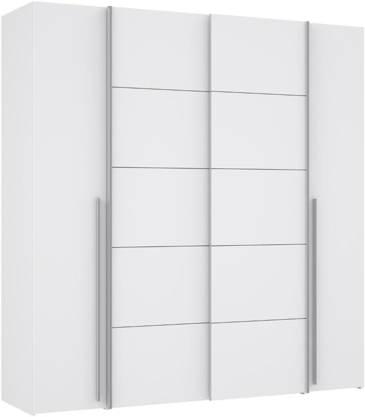 Kleiderschrank möbelando, 270,3 x 210,5 x 61,2 cm, Weiss, Dreh-/Schwebetürenschrank>NARAGO< Der NARAGO in bietet