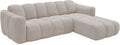 Sofa MIUFORM, 252 x 182 x 75 cm, Beige, Michell Ecksofa mit Schlaffunktion, L-Form rechts, Klappsofa mit Bettfunktion