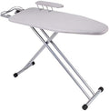 Multifunktions Bügelbretter, 80 cm, Grau/Braun, Bügelbrett aus dickem Stahl, gewerbliches Wäsche-Bügelbrett, mit ausziehbarem Ärmel-Bügelständer
