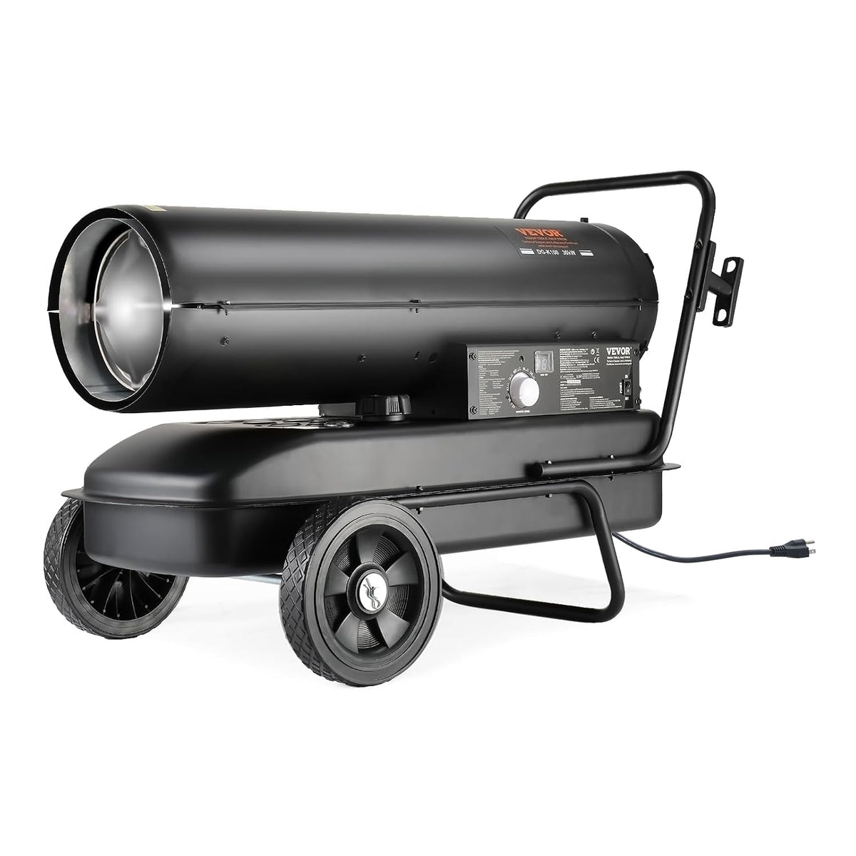 VEVOR Ölheizungen, Schwarz, Kerosin-/Diesel-Warmluftheizung, 100.000 BTU Torpedo-Raumheizer, tragbar mit Thermostatregelung