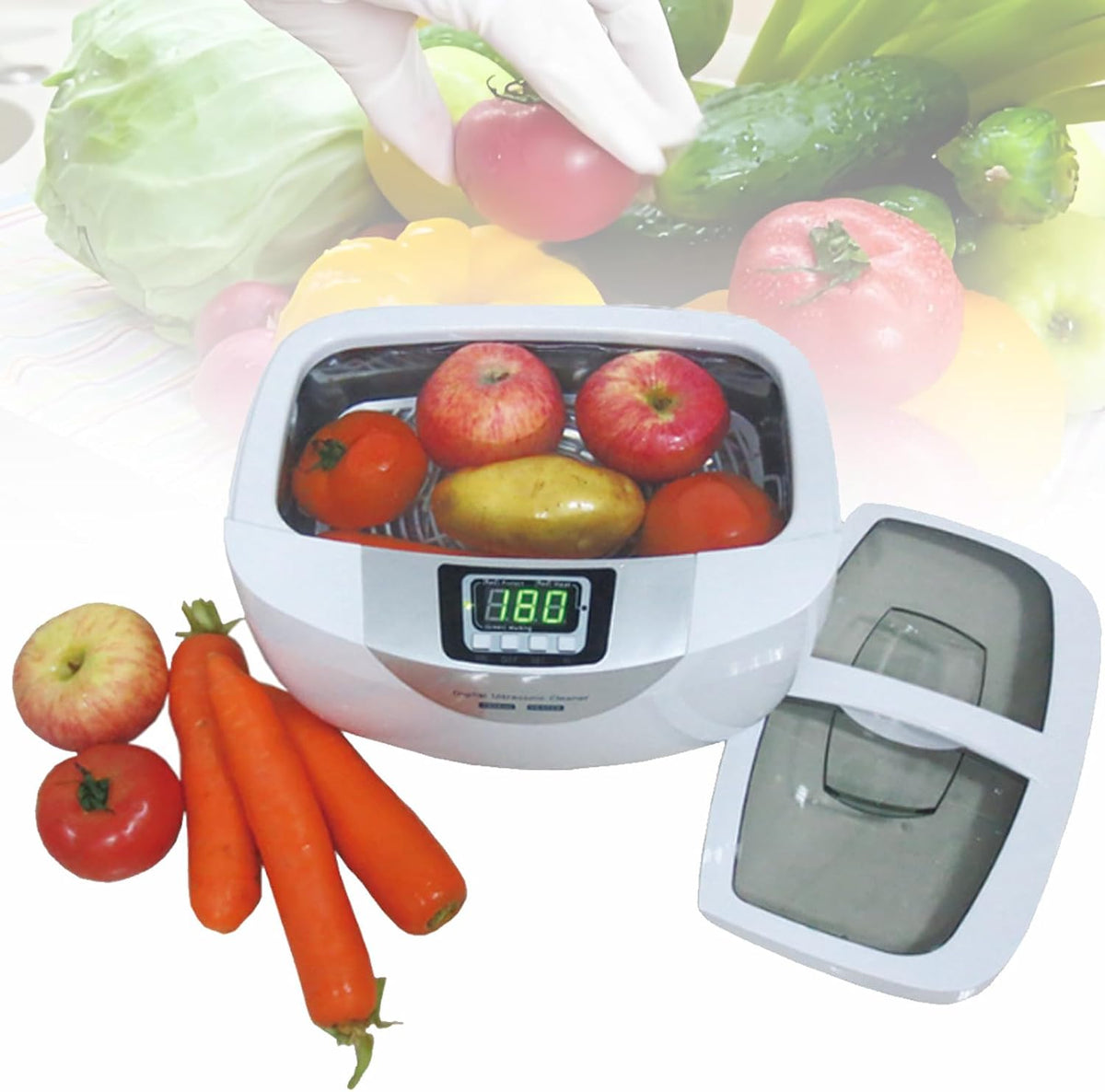 Reinigung & Pflege, 2,5 l, Schwarz, Smart Home, Ultraschall-Schmuckreiniger mit Heizfunktion, 5 Timer-Einstellungen