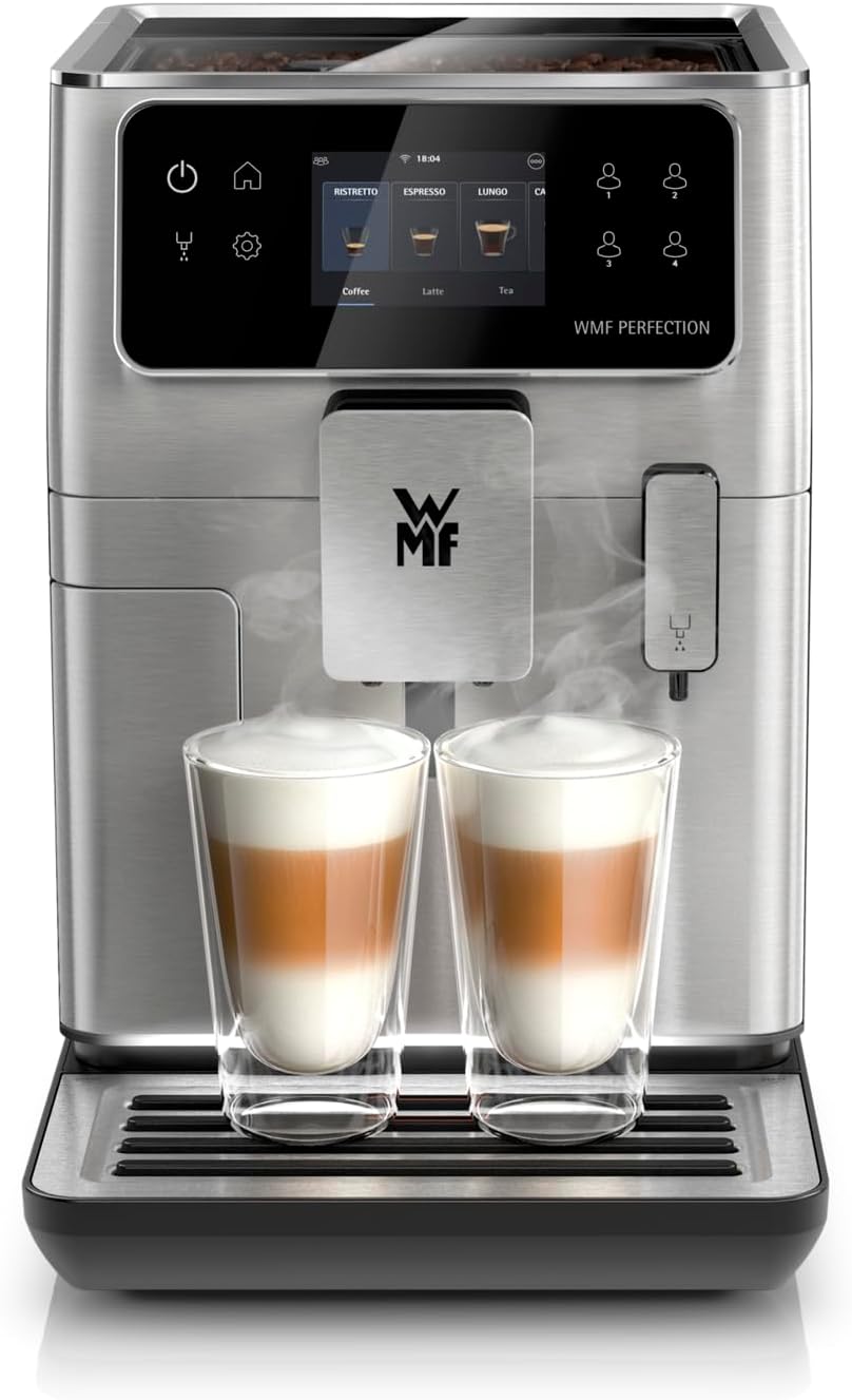 WMF Kaffeevollautomat, Silber, Perfection 640 mit Milchsystem, 16 Getränkespezialitäten, Doppel Thermoblock, Edelstahl-Mahlwerk