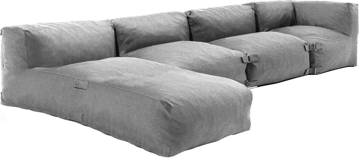 Sofa Oviala, Grau, Gartenmöbel, modular, 4-Sitzer