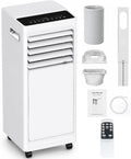 DIUNAOZI Mobiles Klimagerät, 12 m, Weiss, Mobile Klimaanlage 9000 BTU, 3 in 1 mit Luftentfeuchter, Kühler und Ventilator
