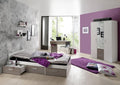 storado.de Matratze, Weiss/Grau/Lila, Jugendzimmer Berlin weiss matt Eiche Nelson 5-TLG. EAN