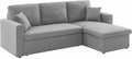 Sofa sweeek, Grau, Ecksofa wendbar Stoffsofa IDA - 3-Sitzer, Stauraum, mit Schlaffunktion