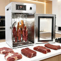 Suyaoquant Reifeschrank, 340 × 400 × 550 mm, 7.5 kg, Edelstahl, Silber, Dry Aged, Edelstahl mit 360° Luftzirkulation