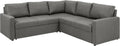Sofa AC Design Furniture, 228 cm, Hellgrau, Richard Ecksofa mit Schlaffunktion und Stauraum in, L- für 4 Personen mit Ausziehbettfunktion