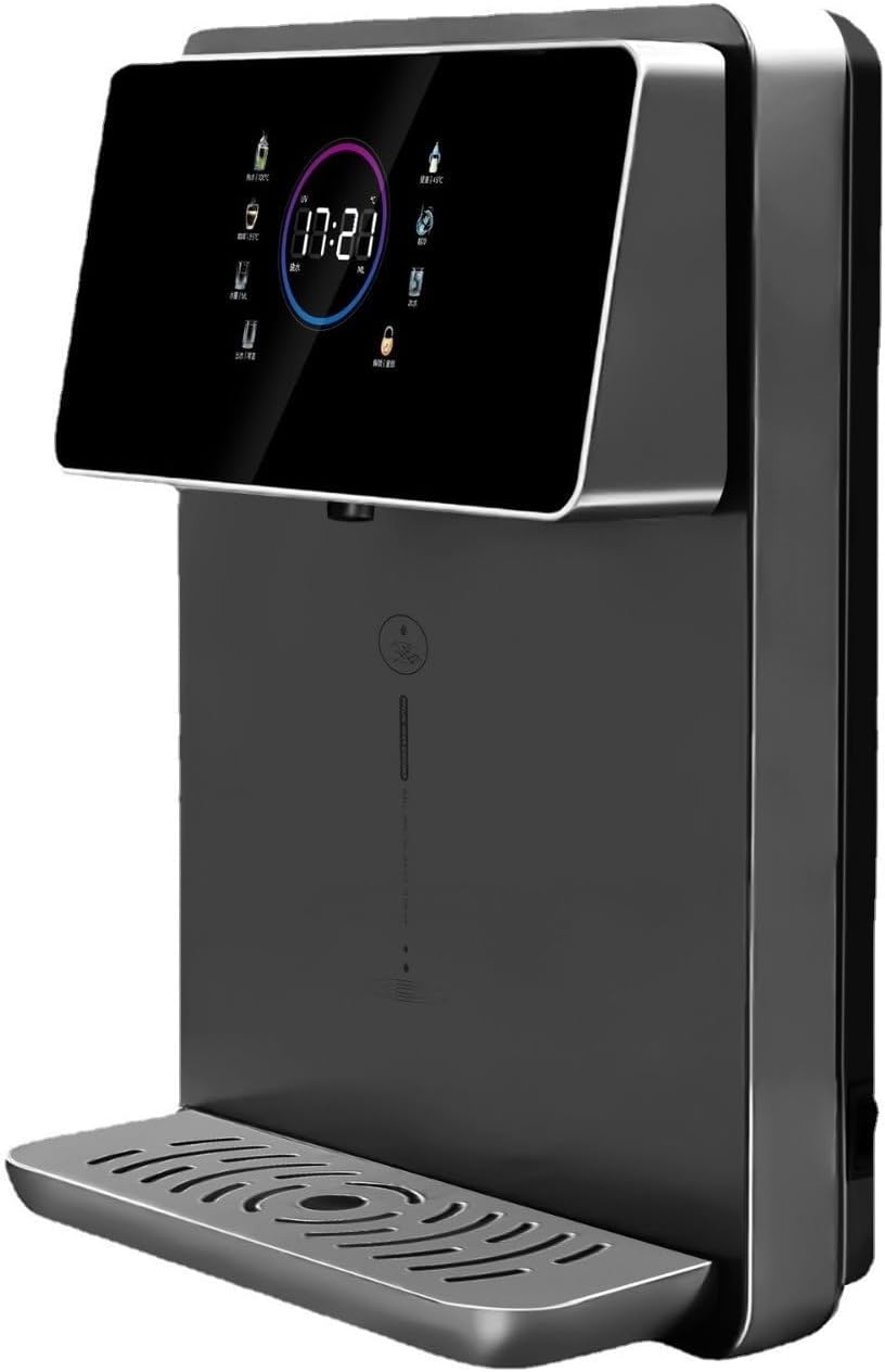Wasserspender, Schwarz, Aufsatz-Warm- und Kaltwasserboiler mit Smart Touchscreen, 4-stufige Temperaturregelung
