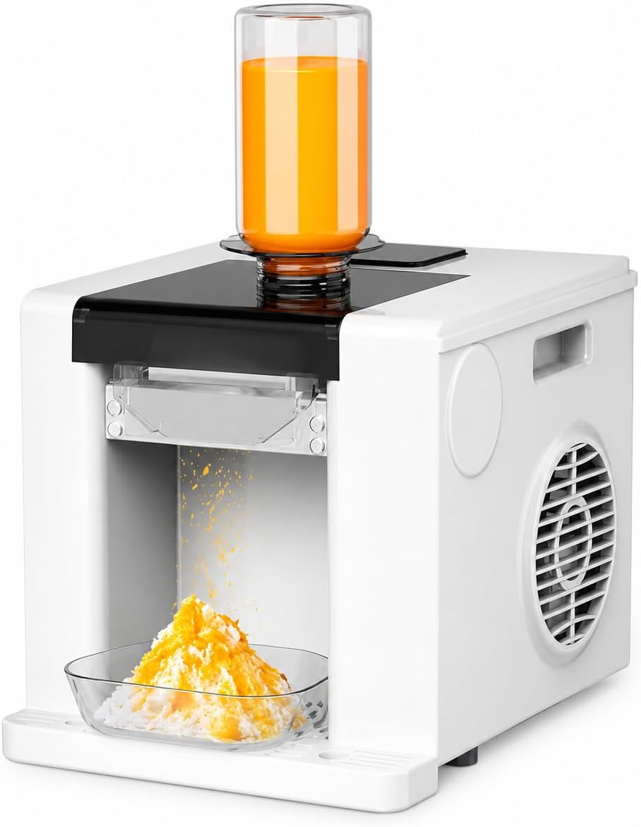 Gewerbliche Eiswürfelmaschine, 60 kg, Schwarz, Eismaschine, /24 h Eisrasierer mit 750 ml Behälter und Auffangschale