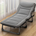 GWFBLID Relaxsessel, 68 cm, Grau, Sonnenliege Liegestuhl Klappbar mit Kopfkissen aus Textil