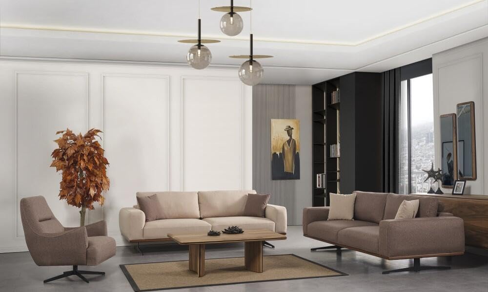 Generisch Sofa, Braun/Beige, Sofagarnitur Hema Sofas & Couch Wohnlandschaft 100%