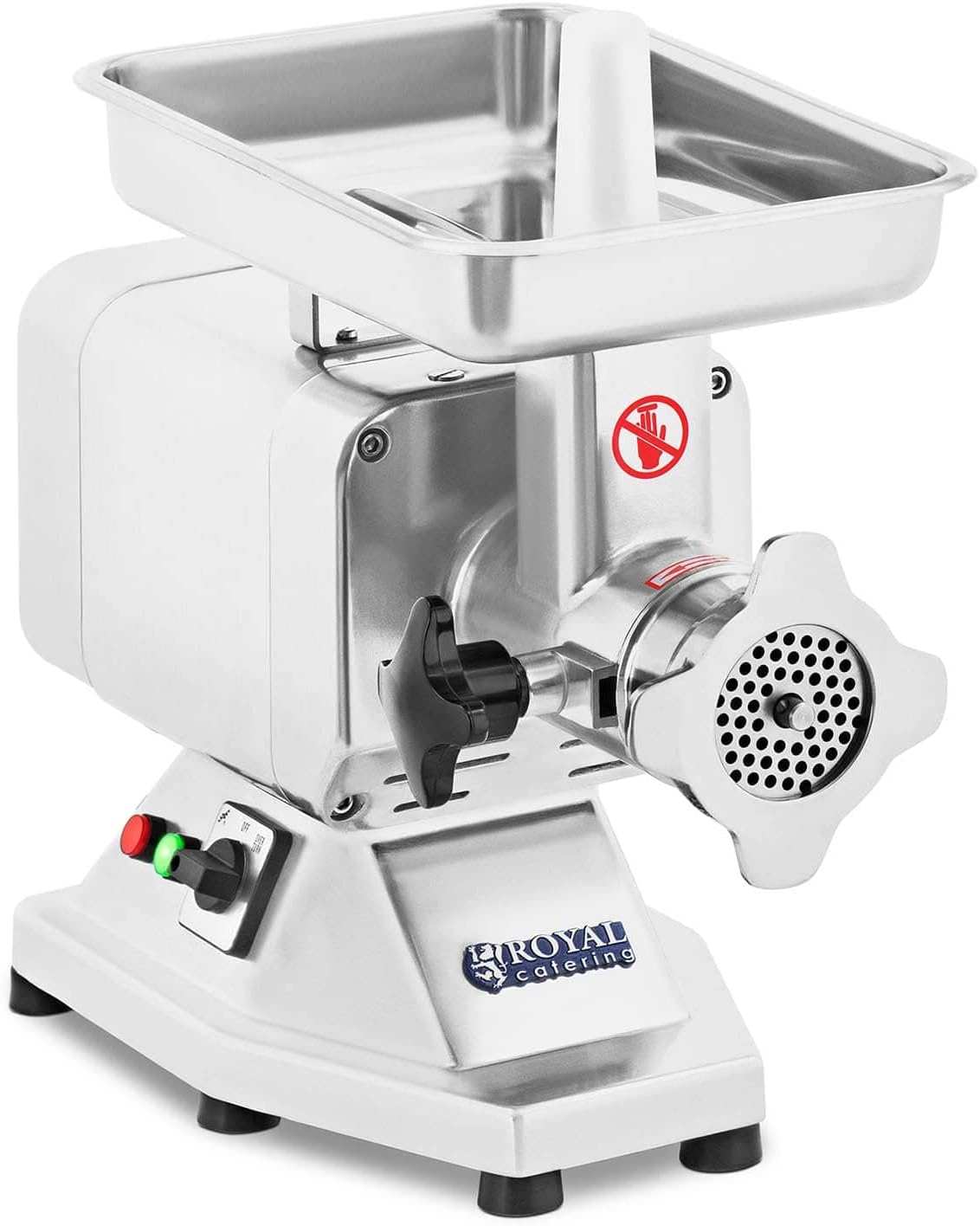 Royal Catering Fleischwölfe, 850 W, 120 kg, 8 mm, Silber, RCFW-120PRO Fleischwolf Wurstmaschine Fleischmaschine