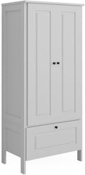 VitaliSpa Kleiderschrank, 83x187x53 cm, Der Kinderzimmerschrank besteht aus pflegeleichter 16 mm Spanplatte., Weiss