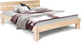 moebel-eins Bettrahmen, 120 x 200 cm, Massivholz, Natur, Massivholzbett Pumba Holzbett Doppelbett, Material Massivholz