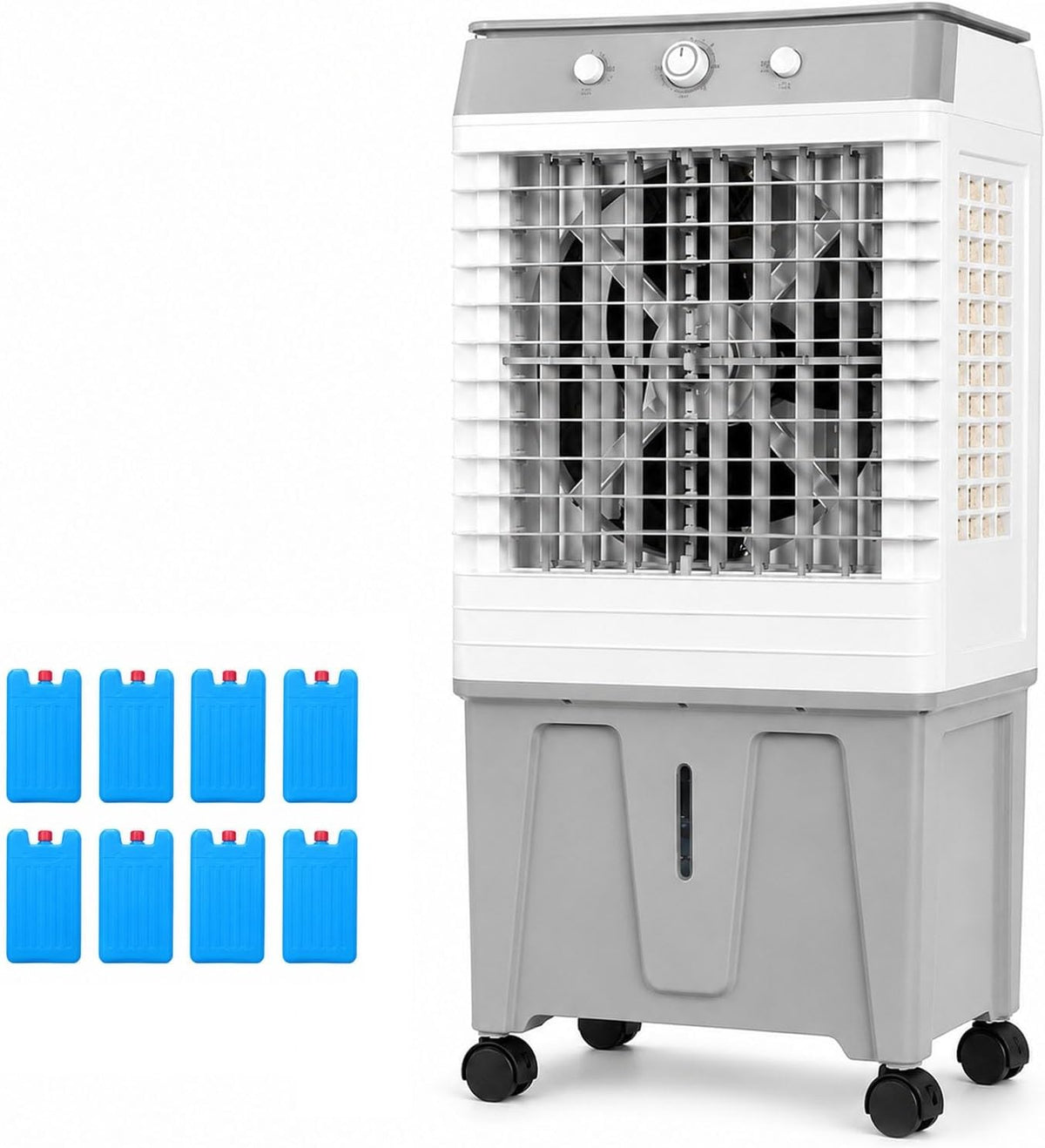 WAMJ AQDY Mobiles Klimagerät, 6000 m, 100 W, 70 L, Schwarz, 5 in 1 Verdunstungskühler mit Wassertank, ³/h Luftstrom