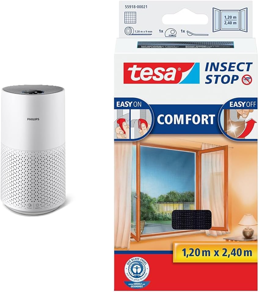 Philips Domestic Appliances Dunstabzugshaube, 78 m, Weiss, Luftreiniger Smart 1000i Serie - Reinigt Räume bis zu ² &