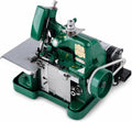 Strapazierfähige Overlock-Nähmaschinen, 255 x 210 x 270 mm., Schwarz, Metallrahmen-Overlocker mit Handstich-Funktion für Leder
