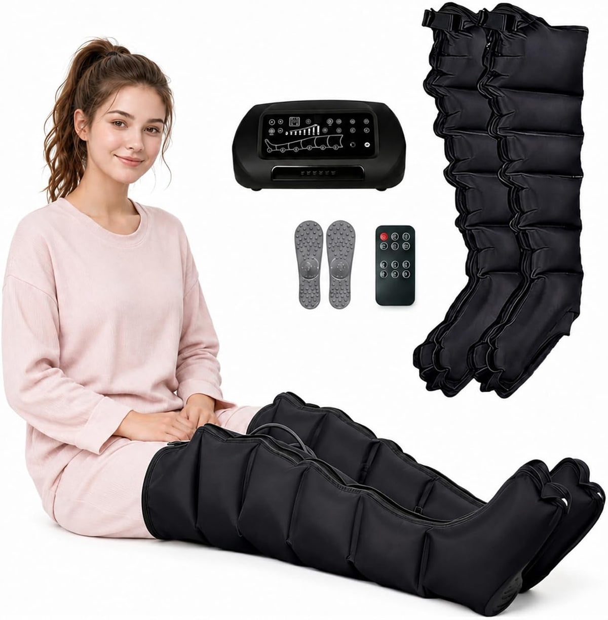 Joyfitness Fussmassagegeräte, Grau, Recovery Boots Lymphdrainage Gerät Beinmassagegerät, Massagegerät Mit Luftdruck Für Beine