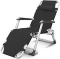 Klappstühle Liegen, Schwarz, für Garten, Camping, Picknick, Strand, verstellbar, faltbar, Liegestühle für Zuhause
