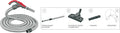 Bvc Staubsauger, 6,0m, Schwarz, EBS Zentralstaubsauger LED Arbeitszubehör-Set 5-Teilig