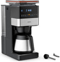 KRUPS Kaffeemaschine, 1,25 L, Silber/Schwarz, Grind Aroma XL Filterkaffeemaschine, abnehmbares Kegelmahlwerk, digitales Bedienfeld