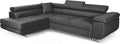 Sofa COMFORTINO FURNITURE, Anthrazitgrau, Ecksofa mit Schlaffunktion PASTI L-Form, Couch mit Bettkasten, 3-Sitzer Eckcouch