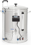 Klarstein Heimbrau-Sets, 3300 W, 65 L, Silber, Bierbrauset zum Selber Brauen, Edelstahl-Bierbrauset, Bierbrauanlage