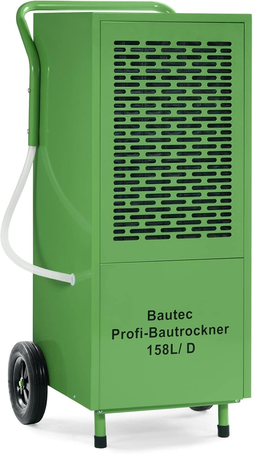 BAUTEC TOOLS EQUIPMENT CONSTRUCTION Luftentfeuchter, 158 Liter, Weiss, Bautrockner mit Kondensatpumpe » pro Tag » Entfeuchter