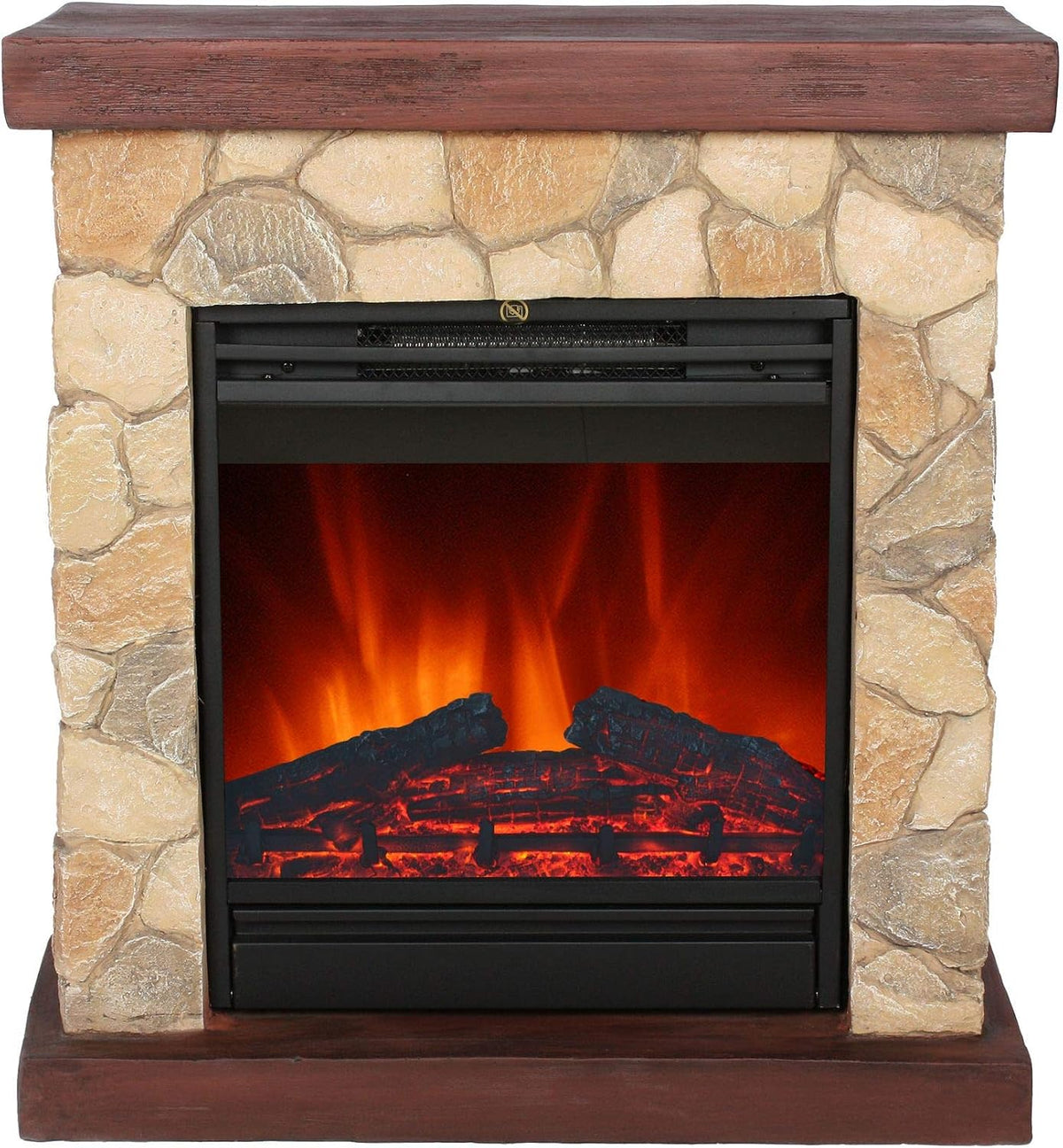 El Fuego Elektrokamin, Schwarz, 'KLAGENFURT' von ® Kaminofen Dekokamin Heizgerät mit, Dimmer und Timerfunktion