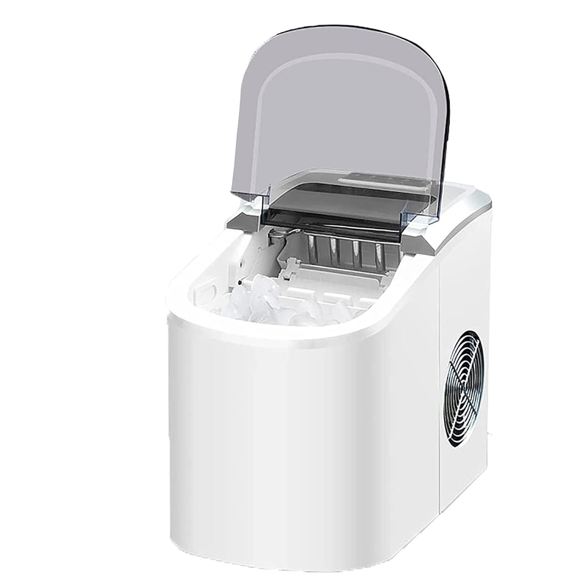 BQWJJCP Eiswürfelmaschine, 15 kg, ABS, Schwarz, Selbstreinigende, /24 Stunden Tragbare 9 Eiswürfel in 8 Minuten