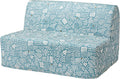 Ikea Sofa, Blau/Weiss, LYCKSELE LÖVÅS 2-Sitzer-, Tutstad mehrfarbig