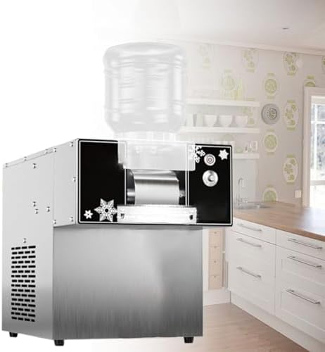 Kommerzielle Eismaschine, Grau, Schneeflocke, Automatische, Kompakt und Tragbar für Zuhause, Party, Eisdiele