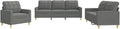 Sofa vidaXL, Stoff (100 % Polyester), Metall, Textilene, Sperrholz, Dunkelgrau, Wohnzimmersofa