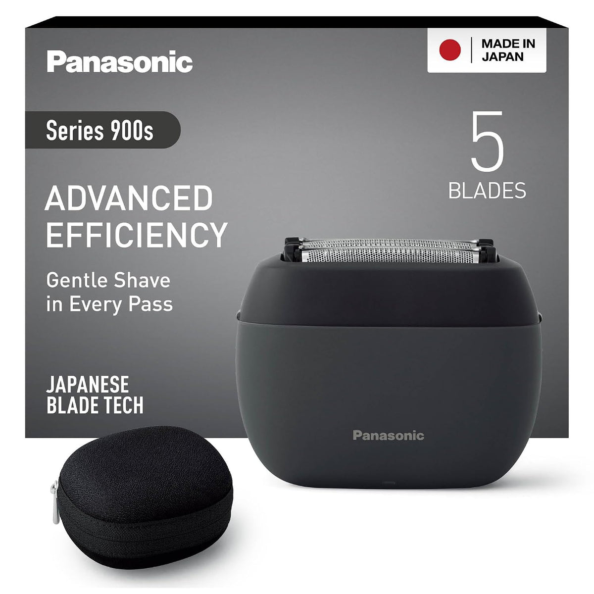 Panasonic Folienrasierer, Anthrazit, ES-PV3B-K803 Series 900s Premium Kompakt-Rasierer, Nass- und Trockenrasierer mit 5 Klingen für Männer