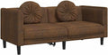 Sofa vidaXL, Braun, 2-Sitzer mit Kissen Couch Loungesofa Polstersofa Wohnzimmer