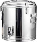 DFGHNBVC Gefrierschrank, 20 L, Silber, Heisswasserspender, Grosser Isolierter Getränkespender Aus Edelstahl 304, Gewerblicher Eimer Für Kaffee