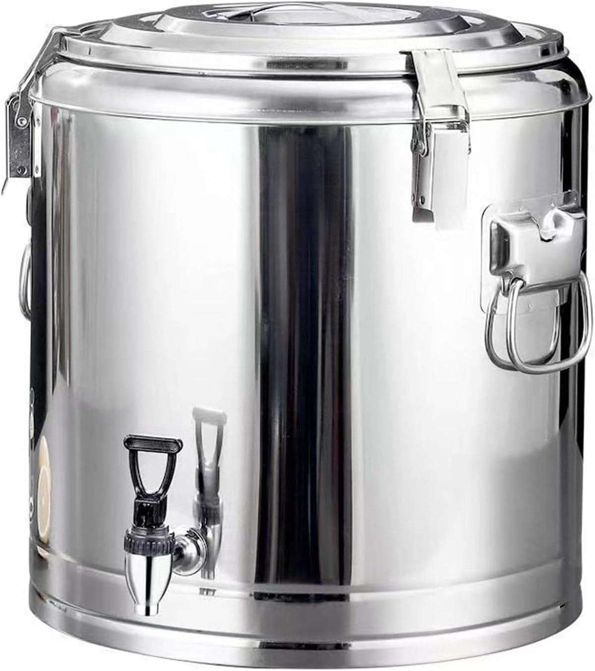 DFGHNBVC Gefrierschrank, 20 L, Silber, Heisswasserspender, Grosser Isolierter Getränkespender Aus Edelstahl 304, Gewerblicher Eimer Für Kaffee