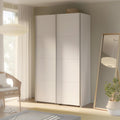 Kleiderschrank Forte, 120,1 cm, 210,5 cm, 62,9 cm, Weiss, SOPHISTISPACE 120, Moderner Schrank mit 2 Schwebetüren