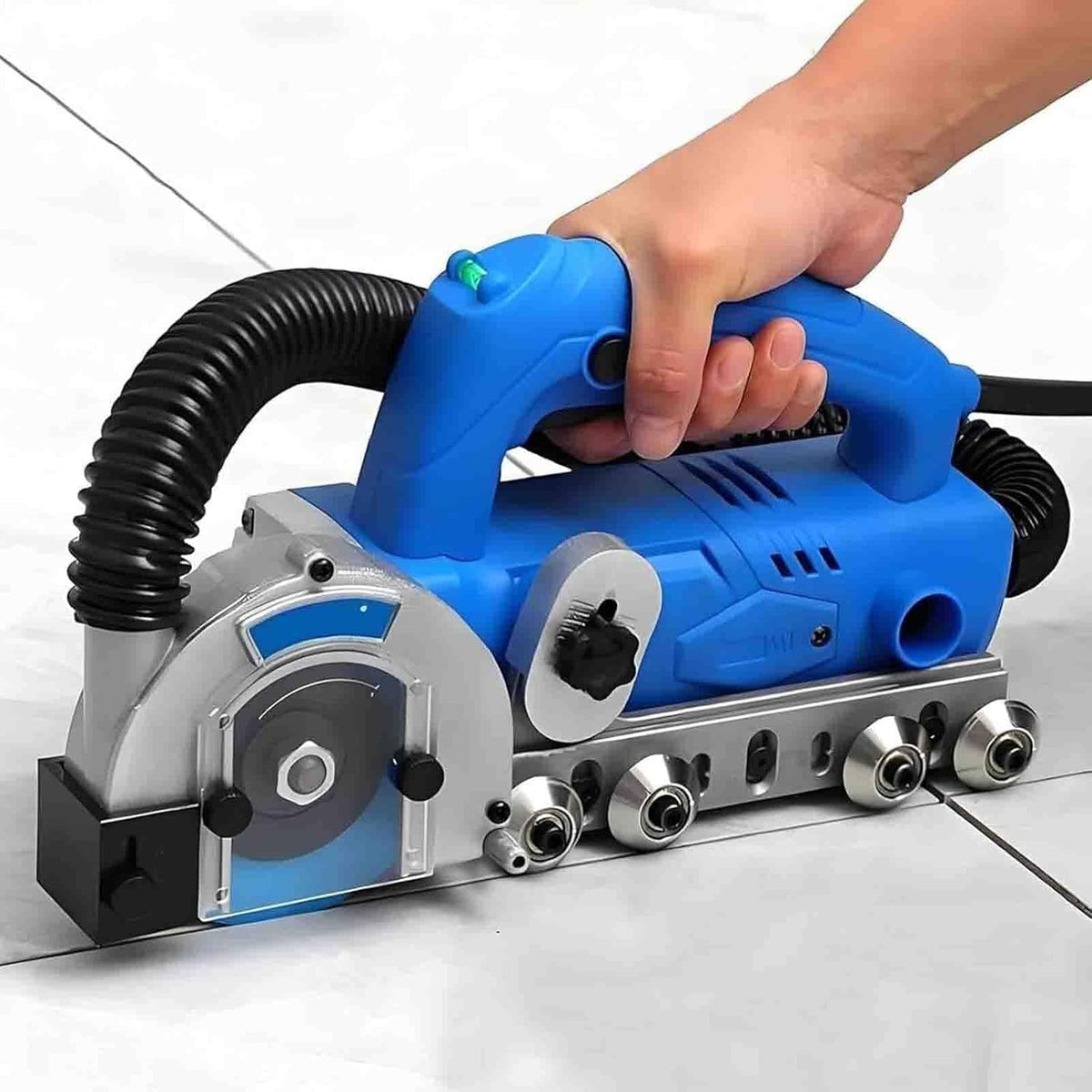 PixCy Fugenreiniger, 1200 W, Schwarz, elektrische Fugenreinigungsmaschine für Fliesen, Schlitzwerkzeug, für Keramikfliesen