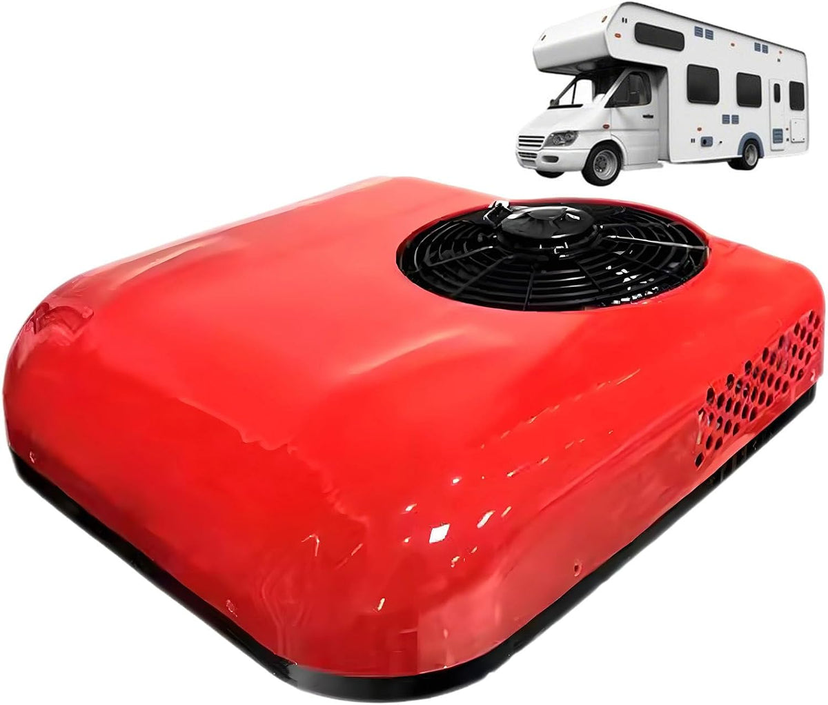 ExoticaBlend Mobiles Klimagerät, 850 W, 850 W, 12 V, Rot, Klimaanlage mit Heizfunktion, Universelle Dachklimaanlage mit Heizfunktion für Wohnmobile
