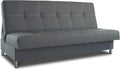 Sofnet Sofa, Graphit, Schlafsofa Bella mit Schlaffunktion - 3 Sitzer, Couch mit Bettkasten, Bettsofa, Polstersofa