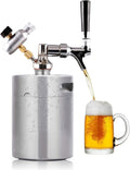 WHITEUQ Mini-Zapfanlagen, 14 x 31,5 cm / 5,5 x 12,4 Zoll, 3,6 l, 3,6 L, 304 Edelstahl, Silber